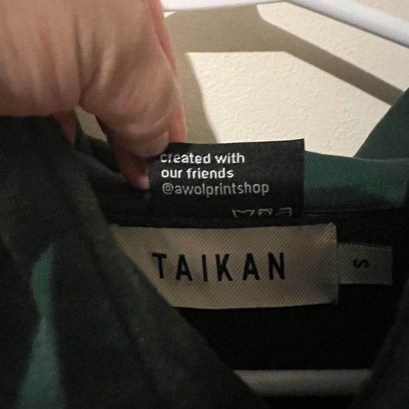 TAIKAN X  Portal Green Hoodie Size Small 100% Cotton - Picture 3 of 9